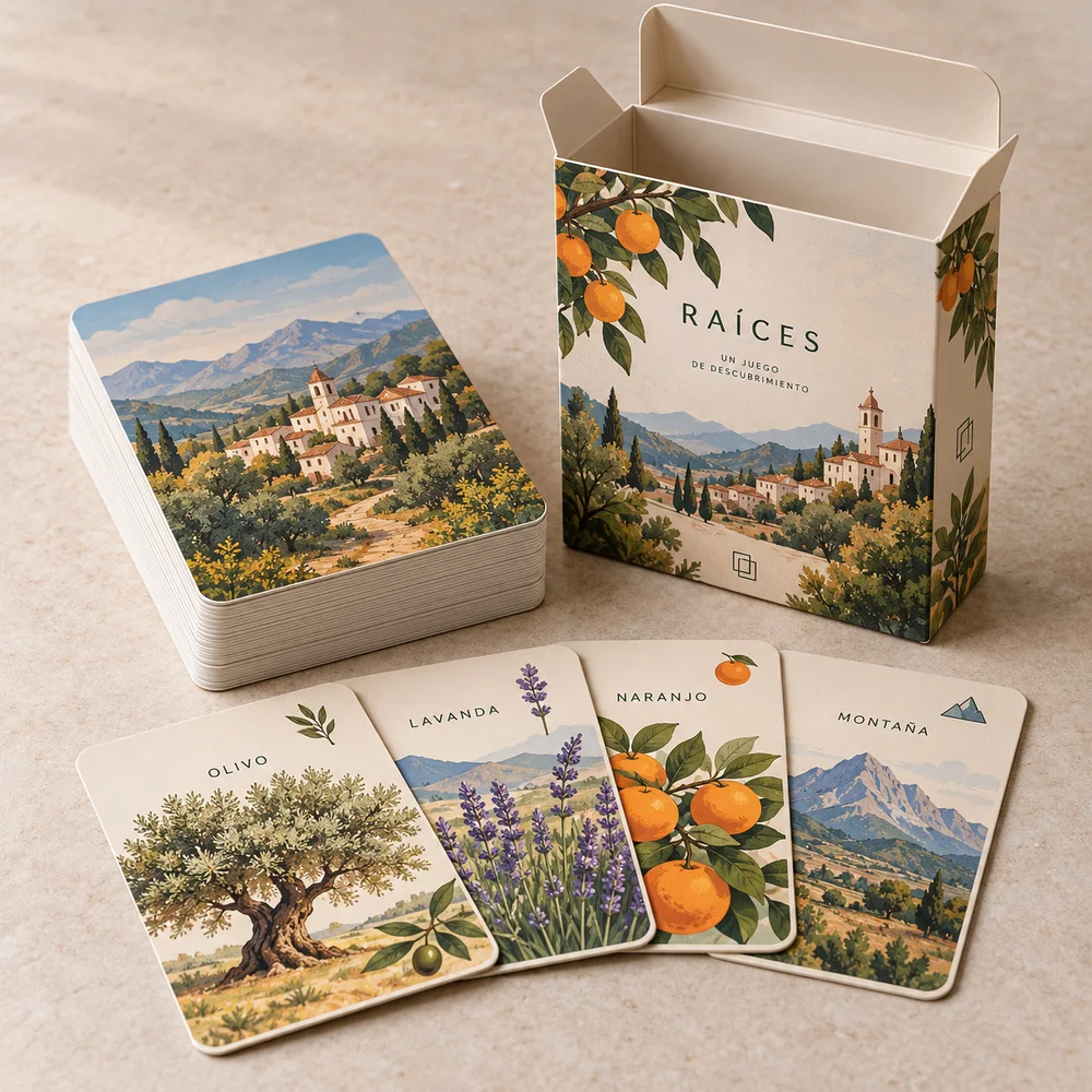 Cartas de juego personalizadas de 70 × 105 mm: visualización de ejemplo de fabricación con marca propia