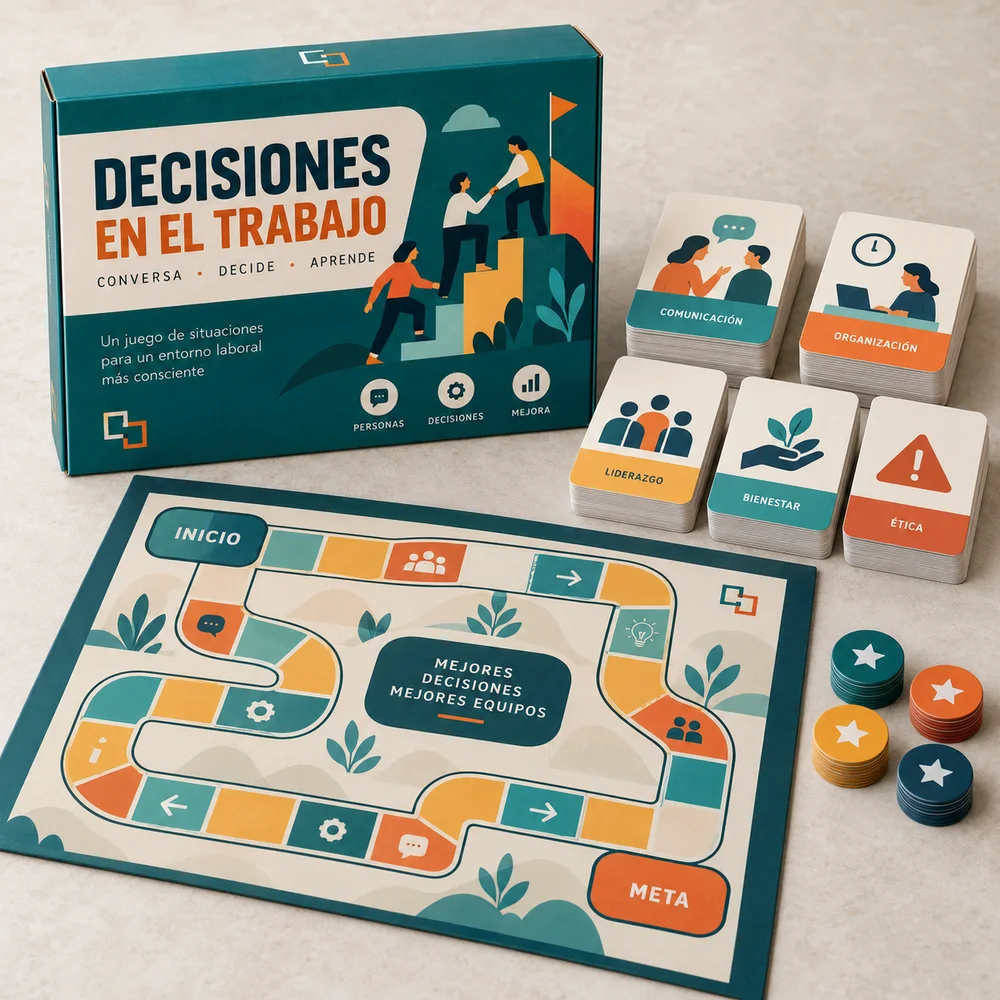 Juego de formación y prevención para empresas: visualización de ejemplo de fabricación con marca propia